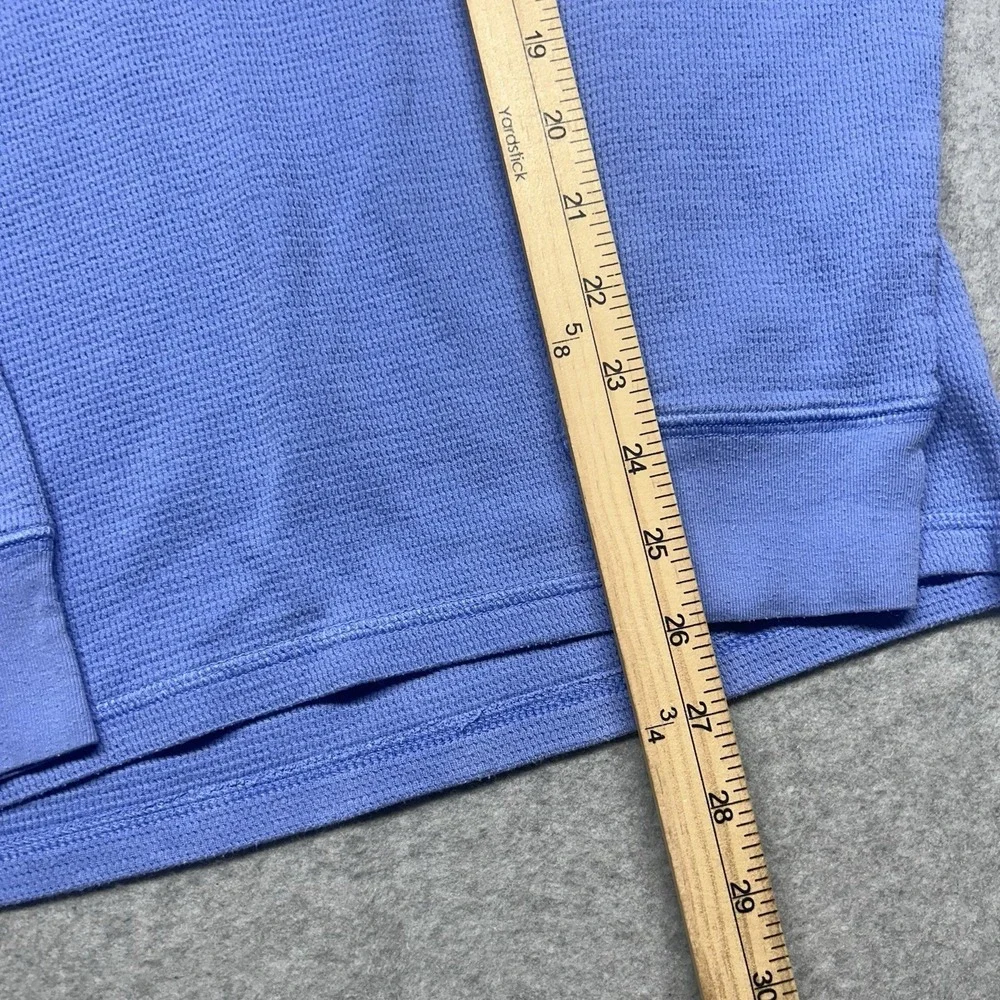 Polo Ralph Lauren Thermal Shirt Blue Mens Medium Waffle Knit Logo Sleepwear Top